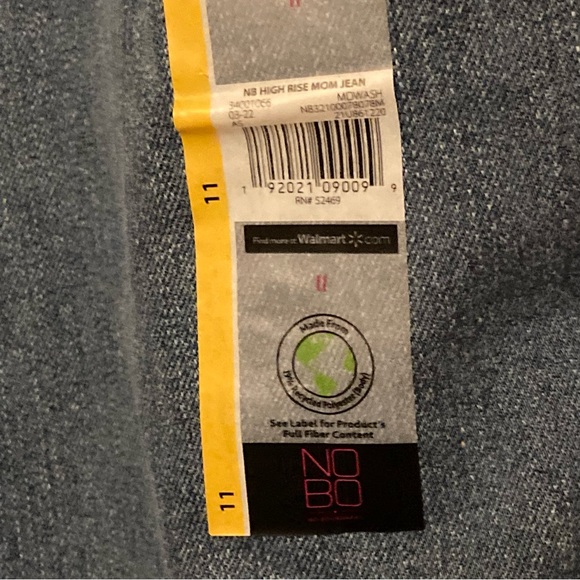 High Rise Jeans Size 11 Juniors Medium Wash NOBO NWT - Picture 3 of 6